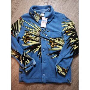 NWT Nike LeBron Blue Sherpa Button-Down Jacket Dutch Mens Size M DA6707-469 $120